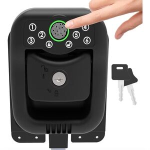 Black Keyless Fingerprint Door Lock